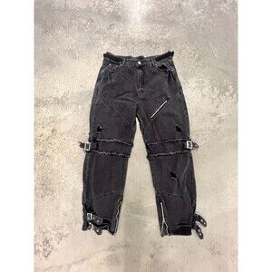 Black Womens Cargo Jeans
